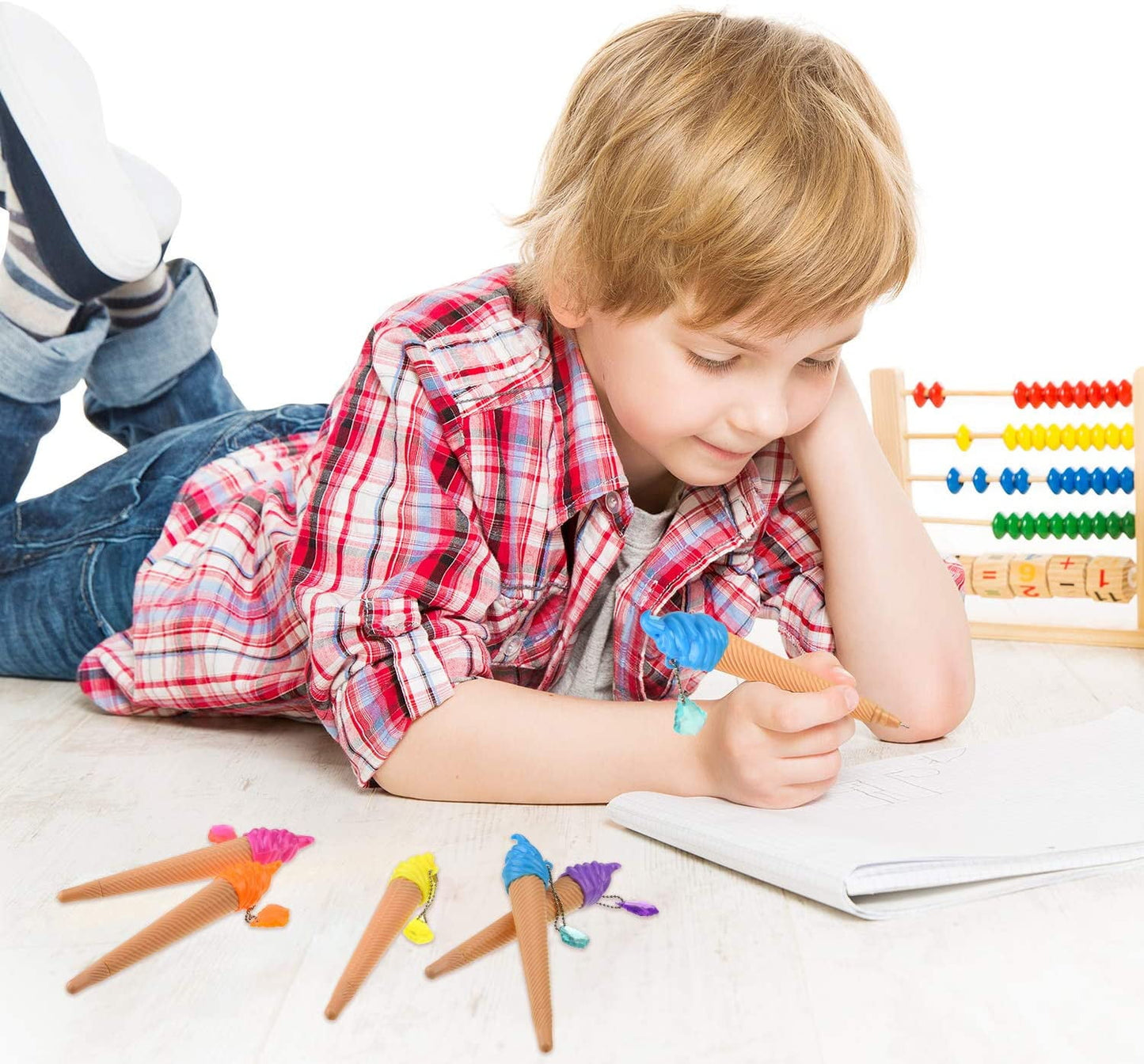 12 Pieces Ice Cream Pen Novelty Cute Ink Pen Assorted Color Summer Writing Pen for Kids School Supplies Party Favor