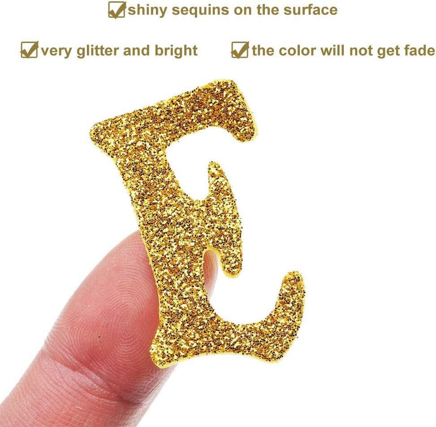 QUMENEY Glitter Foam Letters Stickers 6 Sheets Randomized style Self Adhesive Alphabet Number Stickers,Craft Embellishments for Decorating S