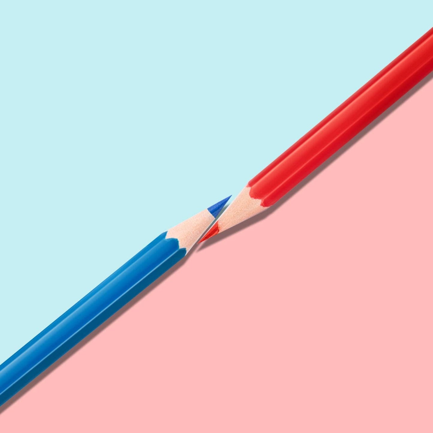 40 Counts Erasable Colored Pencils Red Blue Colored Pencils with Eraser and 2 Pieces Mini Metal Pencil Sharpeners