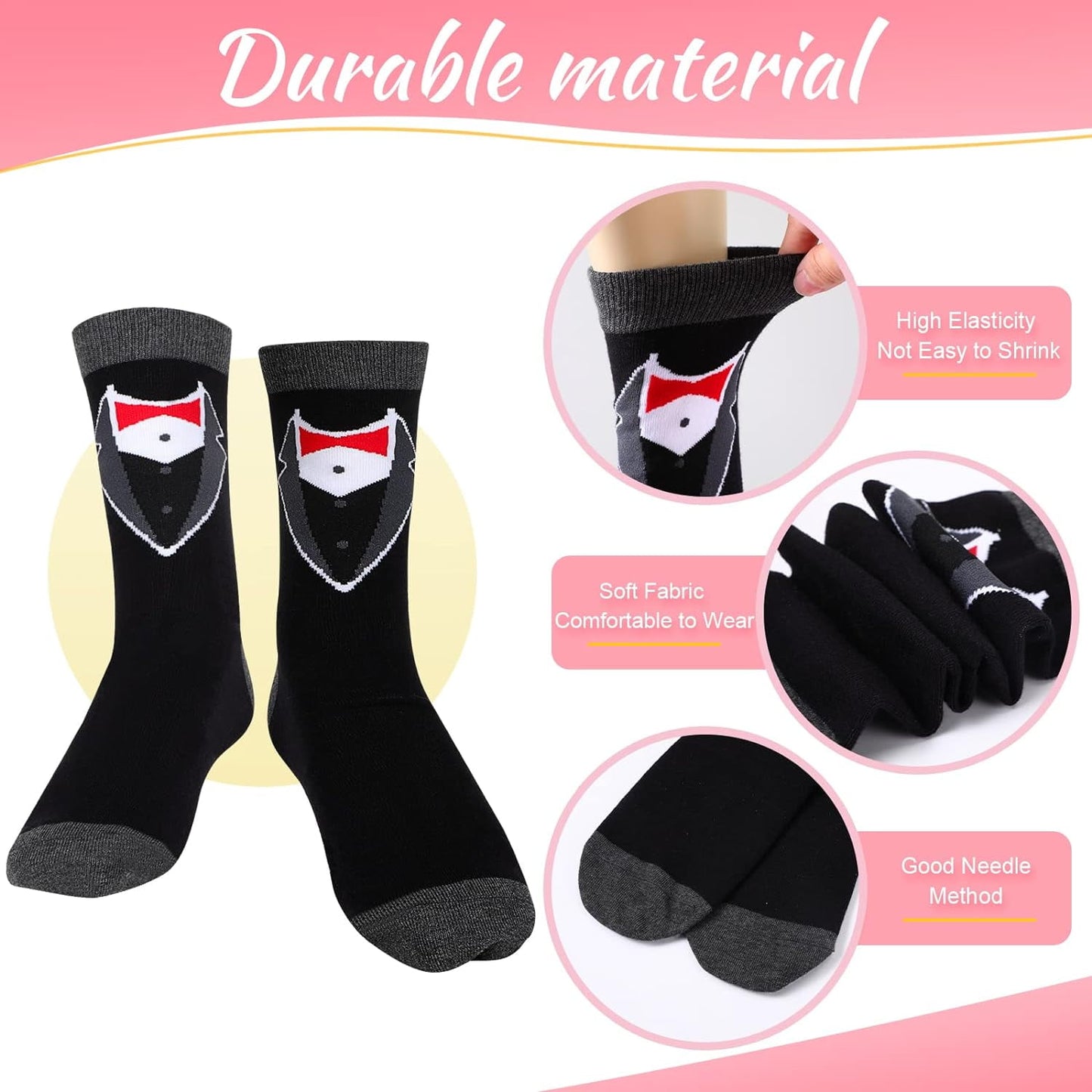2 Pairs Wedding Socks, Groom and Bride Crew Socks, Novelty Socks, Engaged Socks Couple, Matching Wedding Socks for Engagement Party Couples