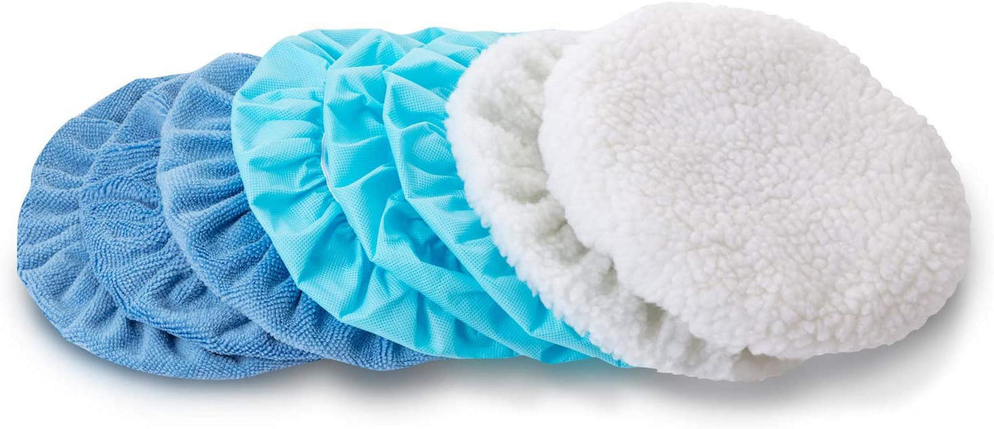 20 Pieces 9 to 10 Inches Buffer Pads Car Polisher Bonnet Orbital Buffer Bonnets Microfiber Bonnet Polishing Bonnet Buffing Pad Cover