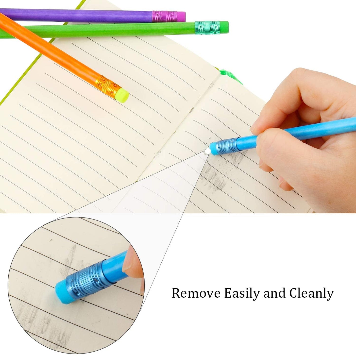 QUMENEY 30Pcs Color Changing Mood Pencil with Eraser Wooden Pencils Heat Activated Color Changing Pencils Thermochromic Assorted Colors