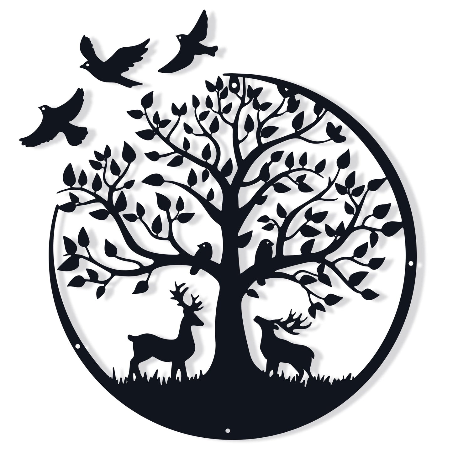 RETON Metal Wall Art Decor Tree of Life Sculptures Family Tree Wall Decor Hanging Garden Sculptures for Bedroom Living Room Indoor Outdoor D