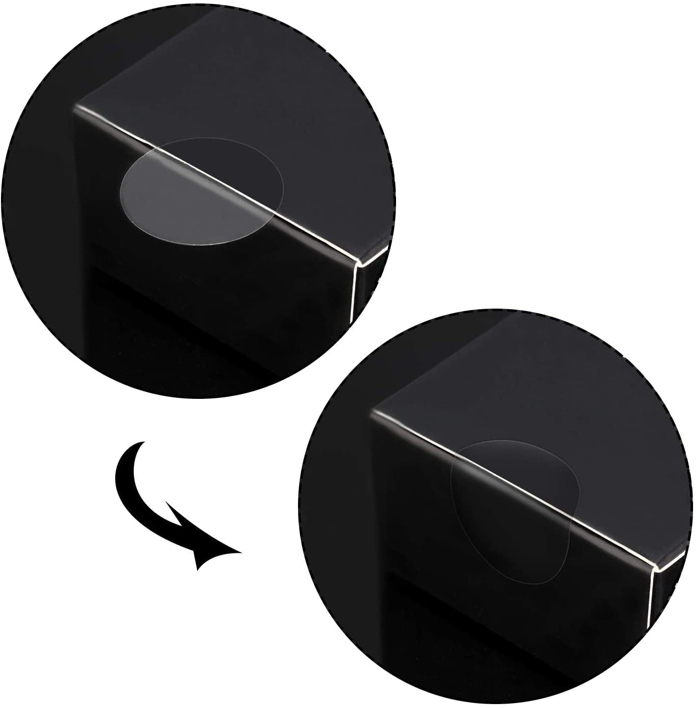 QUMENEY 2000 Pieces Clear Seal Label Clear Retail Package Round Seal Labels Adhesive Stickers Round Envelope Stickers, Transparent for Schoo