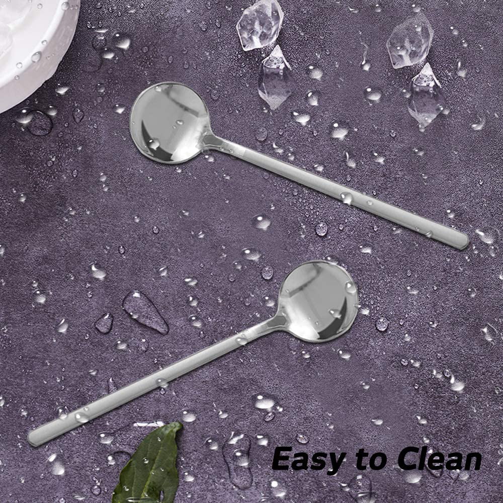 Pack of 8, Stainless Steel Espresso Spoons, findTop Mini Teaspoons Set for Coffee British Tea Dessert Cake Ice Cream Cappuccino, 5.3 Inch