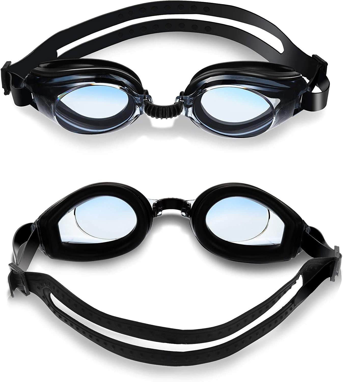 4 Pairs Triathlon Swim Goggles, Swimming Goggles Anti Fog Shatterproof UV Protection Goggles, Assorted Colors