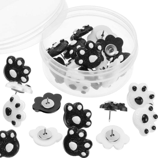 25 Pieces Paw Print Push Pins Animal Paw Thumb Tacks Decorative Pushpins for Cork Boards Home and Office (Color 1)