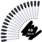 RETON 40PCS Dry Erase Markers with Eraser, Black Fine Tip Point Whiteboard Pens with Magnetic Cap and Eraser for Classroom Office School Tea