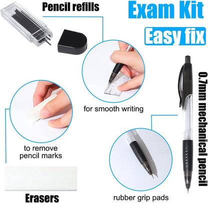 RETON Maths Set - Compass and Protractor Set Geometry Compass School Supplies Set - Drawing Compass Protractor Pencil Pencil Refill Eraser R